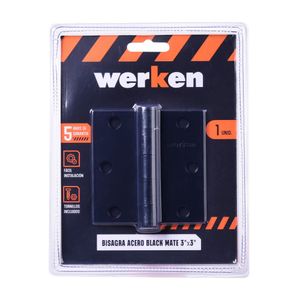 Bisagra de puerta Werken Black Mate 3x3x2mm x 1u
