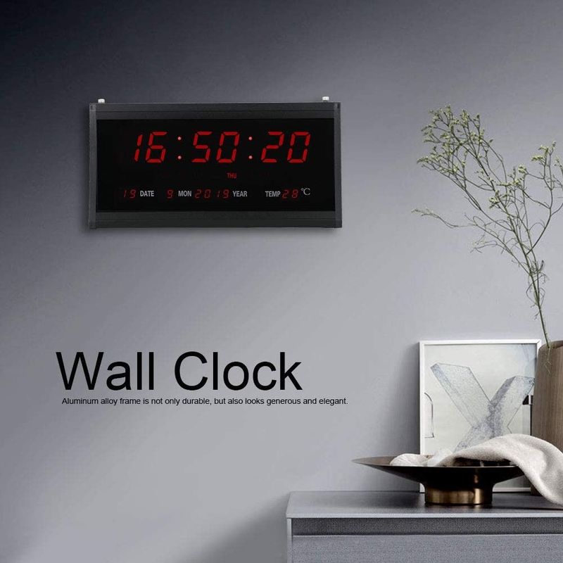 Reloj Pared Digital -Fecha Hora Temperatura - Real Plaza