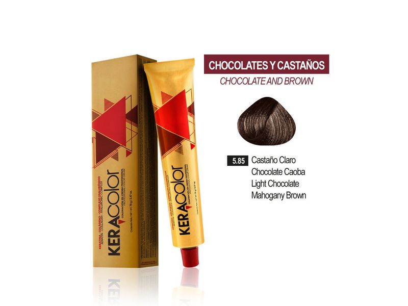 Keracolor Castano Claro Chocolate Caoba N 5 85 Real Plaza