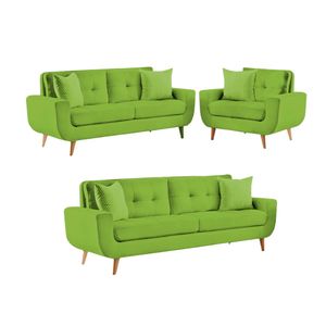 Juego de sala formashome Linda 3-2-1 Verde