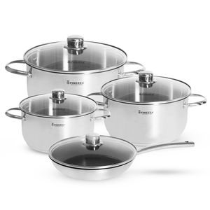 Set de Ollas de Acero Finezza 8pzas FZ-976AE-IN