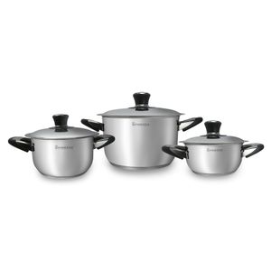 Set de Ollas de Acero Gina Finezza 6 pzas FZ-605TS-IN