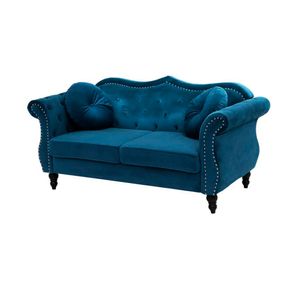 Sofa de 2 Cuerpos Bodo FormasHome  Azul