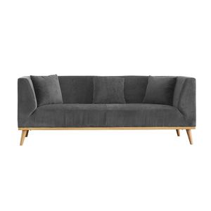 Sofa Aragon 3 Cuerpos  FormasHome Gris Oscuro