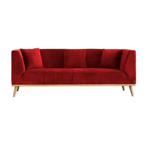 Sofa Aragon 3 Cuerpos FormasHome Rojo