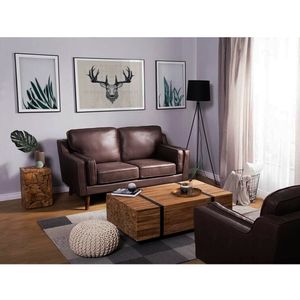 Sofa de 2 Cuerpos Roni FormasHome Tabaco