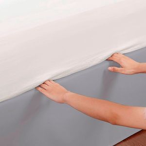 Faldon de Tarima Nube Hogar Drill Liso Queen 152cm X 203cm Gris claro 25cm