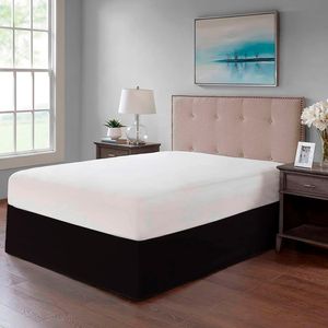 Faldon de Tarima Nube Hogar Drill Liso Queen 152cm X 203cm Negro 25cm