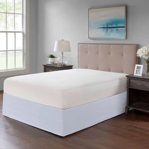 Faldon de Tarima Nube Hogar Drill Liso Queen 160cm X 200cm Blanco 25cm