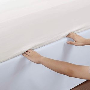 Faldon de Tarima Nube Hogar Drill Liso Queen 160cm X 200cm Blanco 25cm