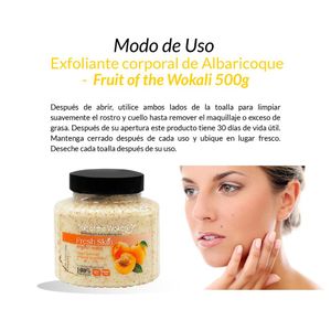 Exfoliante Corporal de Albaricoque Fruit of the Wokali 500 Gramos 3 Unidades