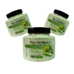 Exfoliante Corporal de Pepino Fruit of the Wokali 500 Gramos 3 Unidades