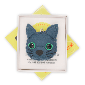 Llavero Cat Lover Khurmi Gato Ruso Azul Hecho a Mano