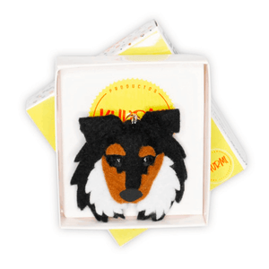 Llavero Dog Lover Khurmi Rough Collie Manto Blanco Hecho a Mano