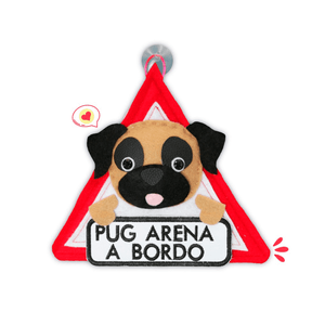 Colgante A Bordo Dog Lover Khurmi Pug Arena Hecho a Mano