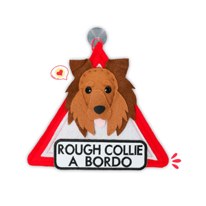 Colgante A Bordo Dog Lover Khurmi Rough Collie Marrón Hecho a Mano