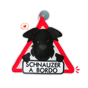 Colgante A Bordo Dog Lover Khurmi Schnauzer Negro Hecho a Mano