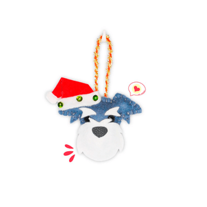 Colgante Navidad Dog Lover Khurmi Schnauzer Sal Pimienta Hecho a Mano