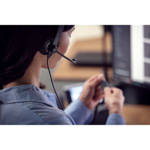 Auriculares Epos Sennheiser Impact Sc 30 Usb Ml Mono On Ear para Pc Negro Naranja