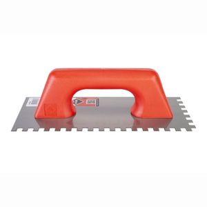 Plancha para Empastar Dentada 28 cm 8 x 8 mm Mango de Plástico Rubi 610000545