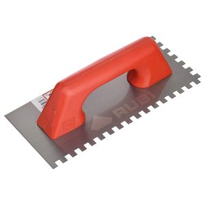 Plancha para Empastar Dentada 28 cm 8 x 8 mm Mango de Plástico Rubi 610000545