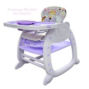 Silla de Comer para Bebe 3 en 1 Color Pastel Purpura