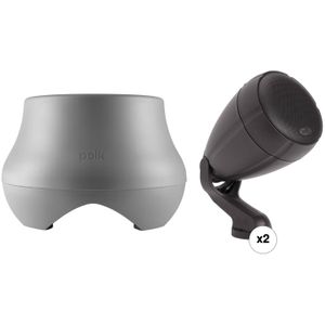 Altavoces Exteriores y Kit de Subwoofer Polk Audio Atrium Sat300 Altavoces Marrón Castaño Subwoofe