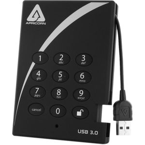 Disco Duro Externo Apricorn Aegis Padlock de 1Tb con Acceso Pin y Encriptación Usb 3.1 Gen 1