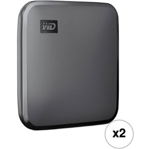 Paquete de 2 Unidades de Disco Duro Portátil Ssd Wd Elements Se de 2Tb