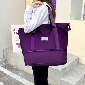 Bolso de Viaje Cartera Expandible Impermeable-Morado