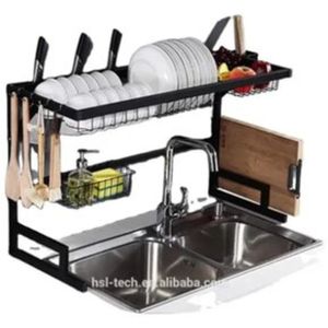Escurridor Organizador de Platos Acero Carbono Inoxidable 65 CM