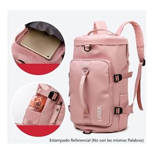 Mochila Bolso de Viaje Multiusos Maleta Deportiva Rosa