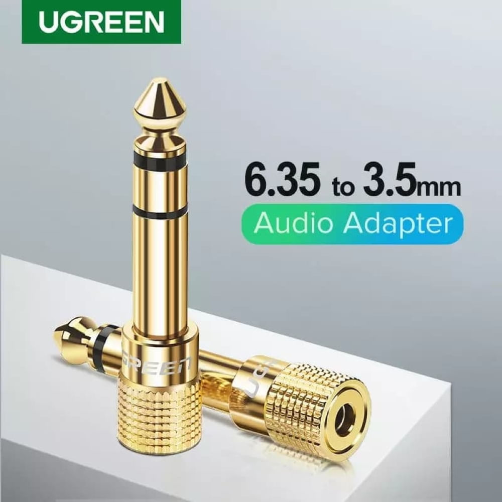  Adaptador Premium Stereo Gold Plug 1/4 (6.3mm) Macho a 1/8 ( 3.5mm) Hembra - Chapado en Oro : Electrónica