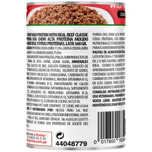 Alimento para Perros DOG CHOW Carne Molida Lata 368g