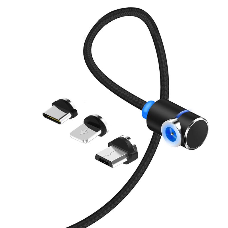 Cable magnético iBox multi entrada (Lightning/TipoC/Micro USB) a USB