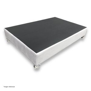 Box Tarima LeMueble 2 plazas Plomo Plata