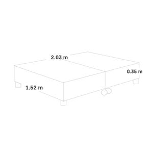 Cama Box Tarima PARAISO Premium Queen Charcoal
