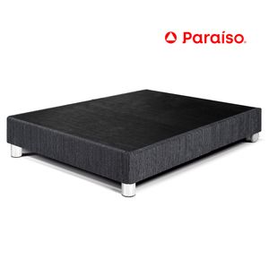 Cama Box Tarima PARAISO Premium 2 Plazas Charcoal