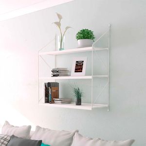 Estanteria de pared Angolo 3 repisas Blanco Ducasse