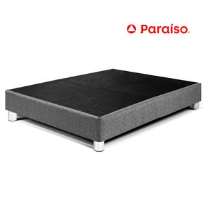 Cama Box Tarima PARAISO Premium 1 Plaza Gris