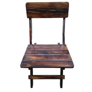 Juego Comedor Plegable Redondo Con Sillas En Marron