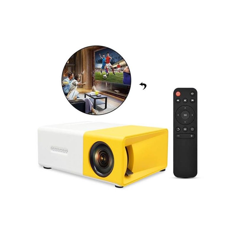 Proyector Portatil Multimedia LED 1080P Con Control Remoto - Real Plaza