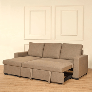 Seccional Cama Intercambiable Cantona Con Almacenamiento Taupe