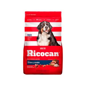 Comida Perro Adulto Mediano y Grande Ricocan Cordero 3kg