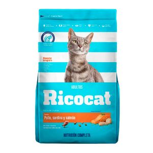Comida Gatos Ricocat Adulto de Pollo Sardina, Salmón 3kg