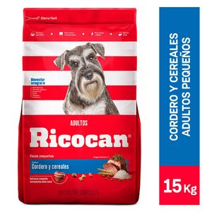 Comida Perro Adulto Pequeño Ricocan Cordero y Cereales 15kg