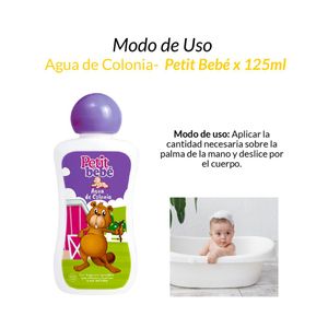 Agua de Colonia Petit Bebé x 125ml 3 Unidades