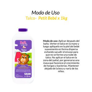 Talco Petit Bebé x 1 Kilo