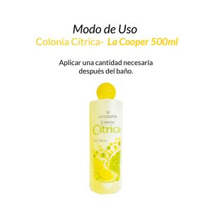 Colonia Cítrica La Cooper x 500ml 3 Unidades