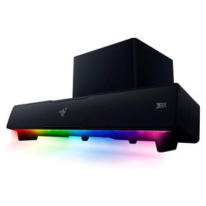 Parlante Razer Leviathan V2 Sound Bar SW BT THX Chroma, negro